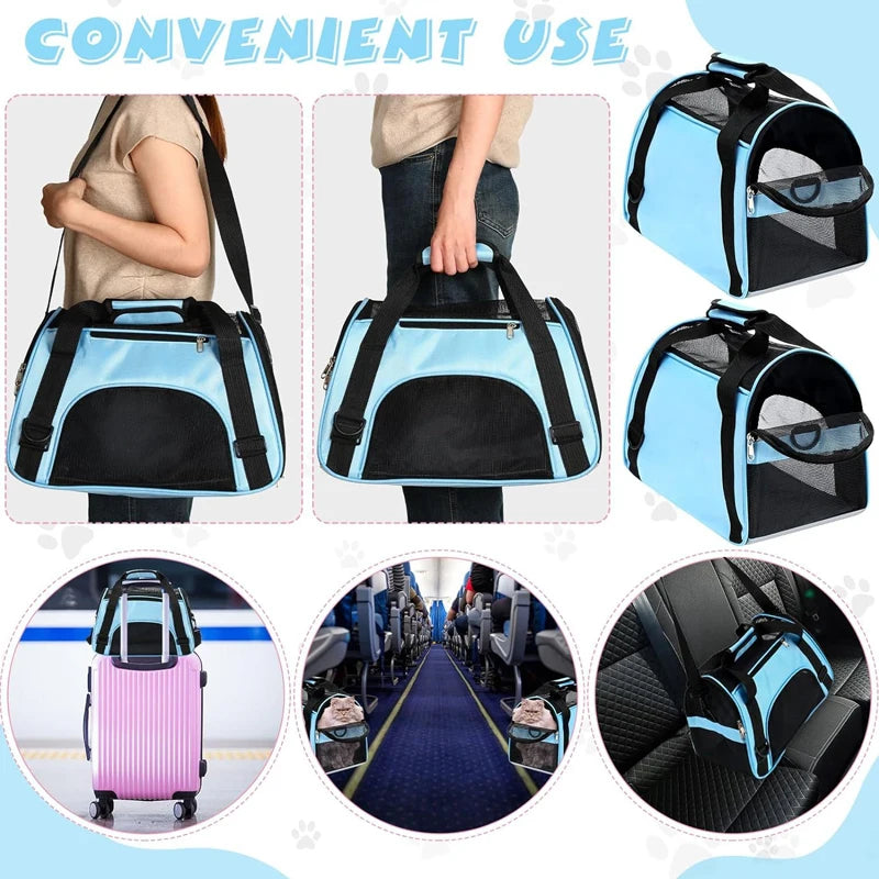 Breathable Pet Travel Bag – Soft-Sided Carrier for Small &amp; Medium Dogs