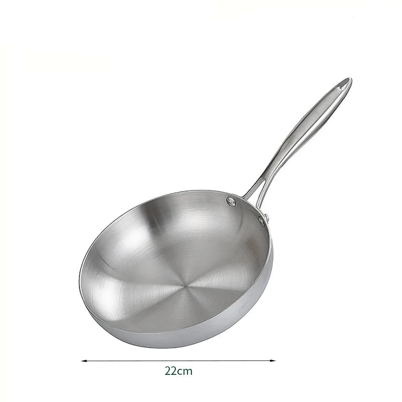 304 Stainless Steel Non-Stick Frying Pan – For Gas &amp; Induction Cookers