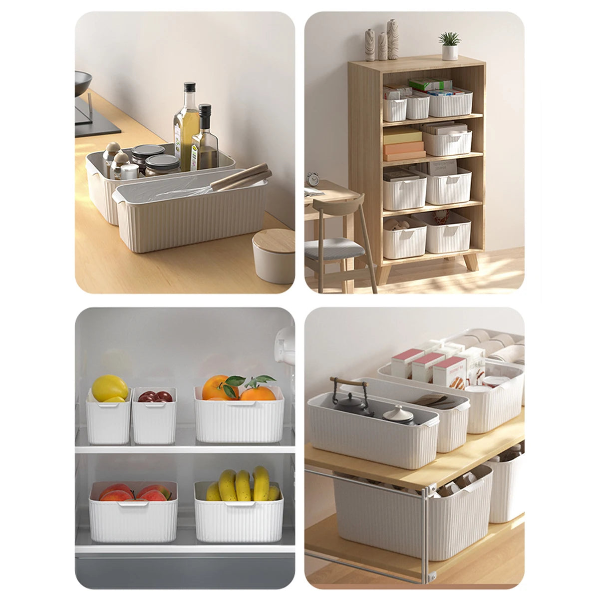 Plastic Storage Box with Handle – Rectangular Organizer Bin