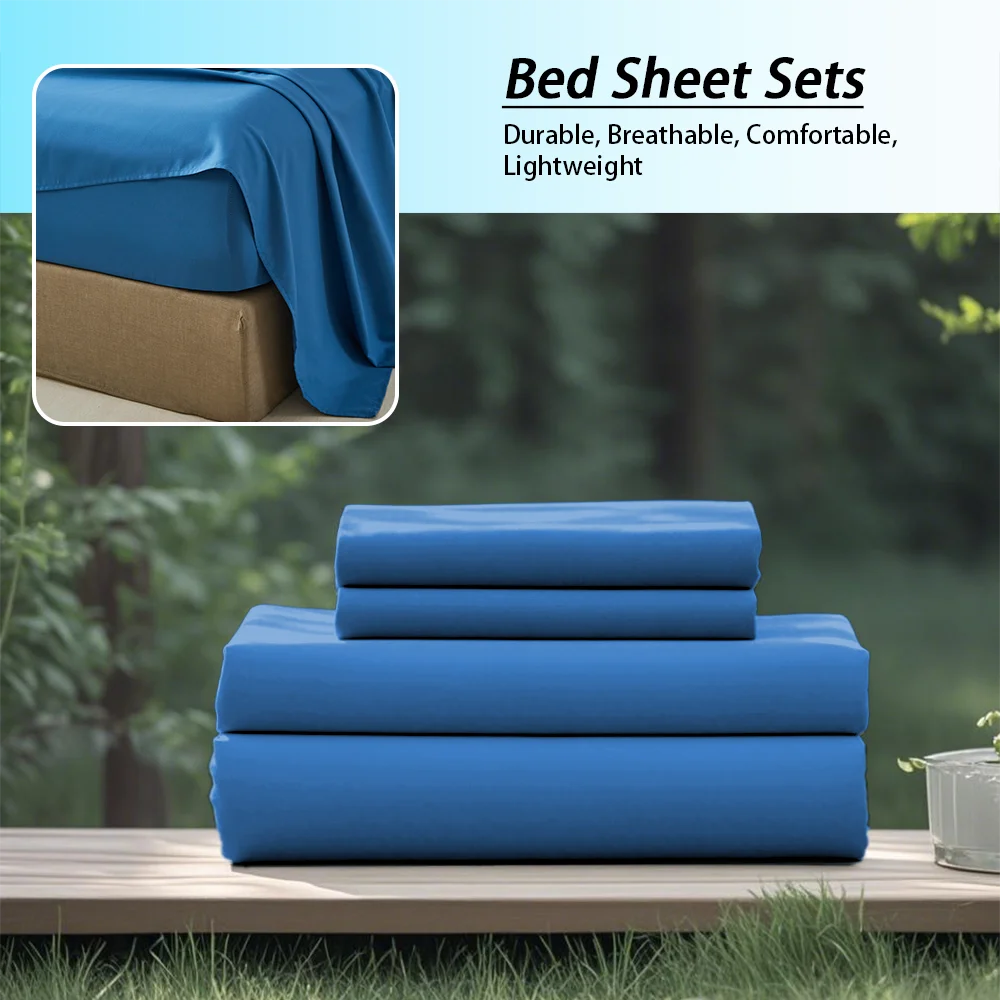 Ultra Soft Microfiber Bedding Set – 4 Piece Solid Color Comforter Set