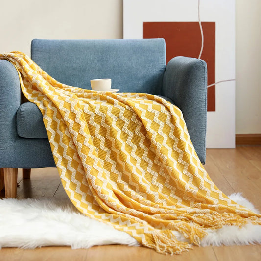 Cozy Knit Throw Blanket – Soft, Lightweight &amp; Travel-Friendly