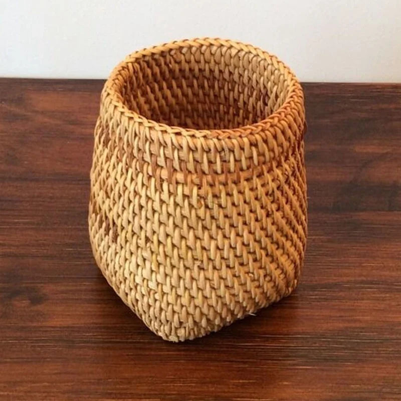 Rattan Storage Basket – Handwoven Autumn Vine Organizer