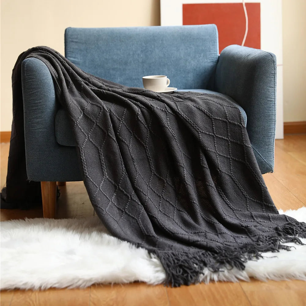 Wearable Acrylic Throw Blanket – Soft, Lightweight &amp; Travel-Friendly