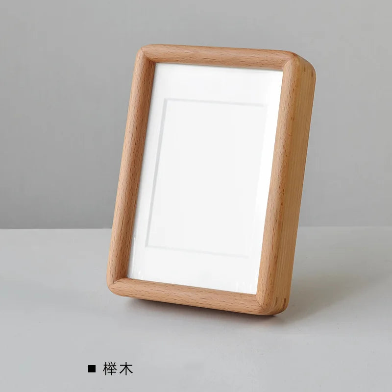 Modern Rectangular Wooden Photo Frame with Mat