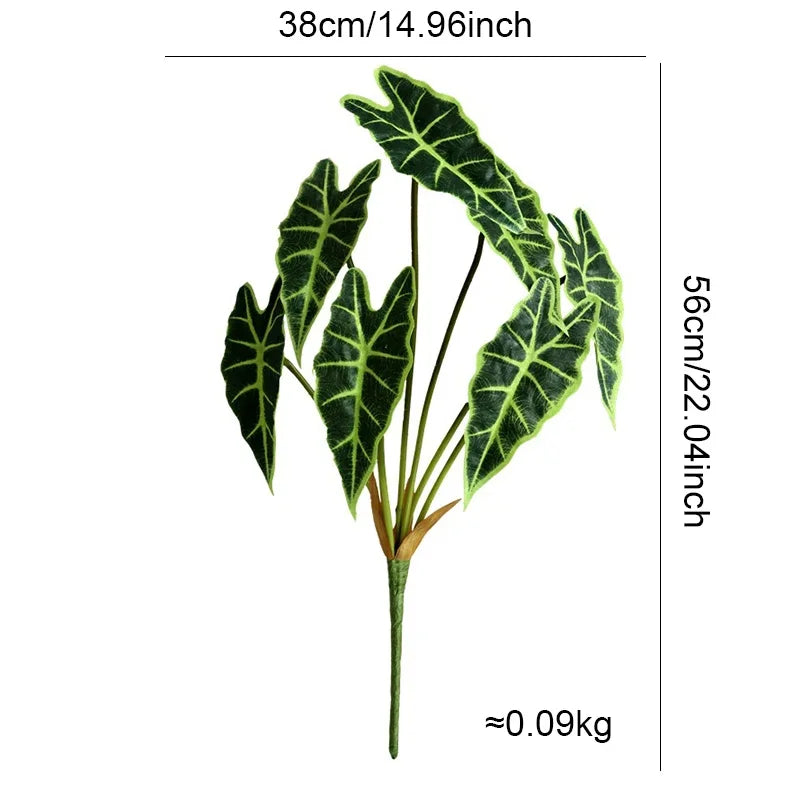 Artificial Tropical Green Leaf Branch – Realistic Faux Plant Décor