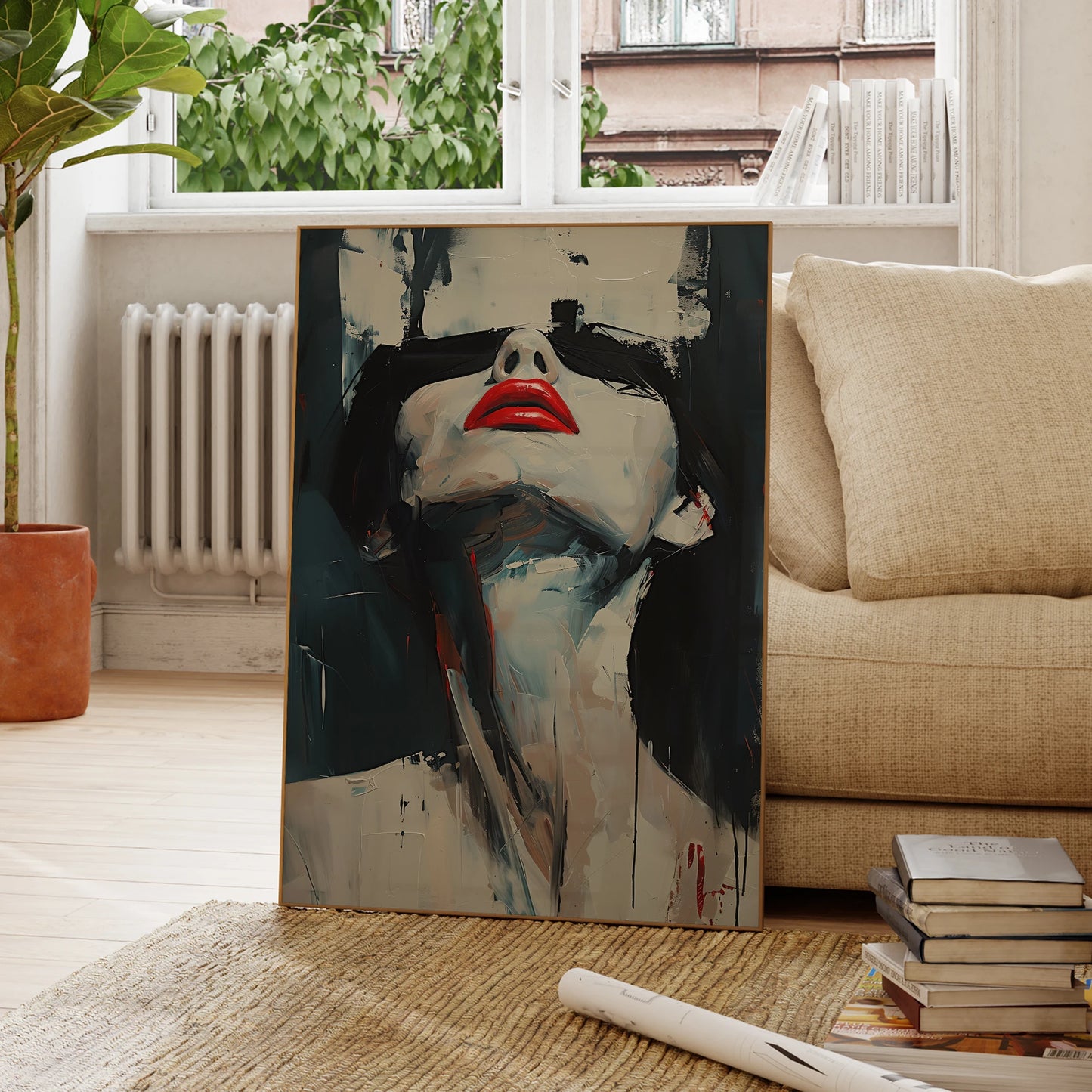Vertical Canvas Wall Art – Unframed Modern Poster for Home Decoration