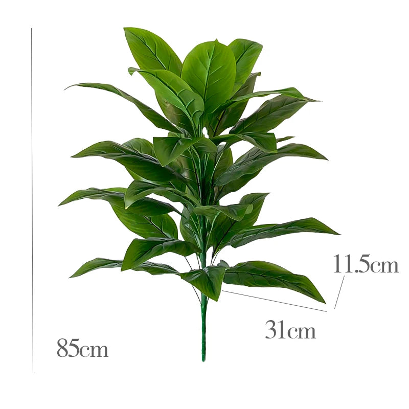 Large Artificial Tropical Plant Branch – 27”–33” Decorative Greenery Stem