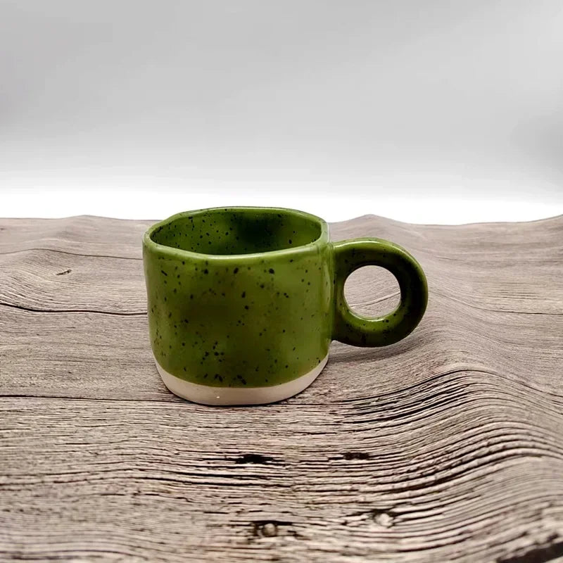 Porcelain Ink-Splash Coffee Mug – Handcrafted Look