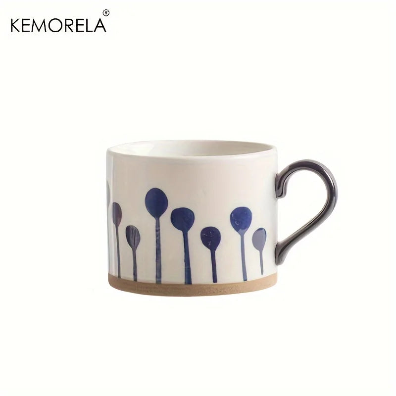 15.2 oz Nordic Ceramic Coffee Mug with Handle – Retro Style