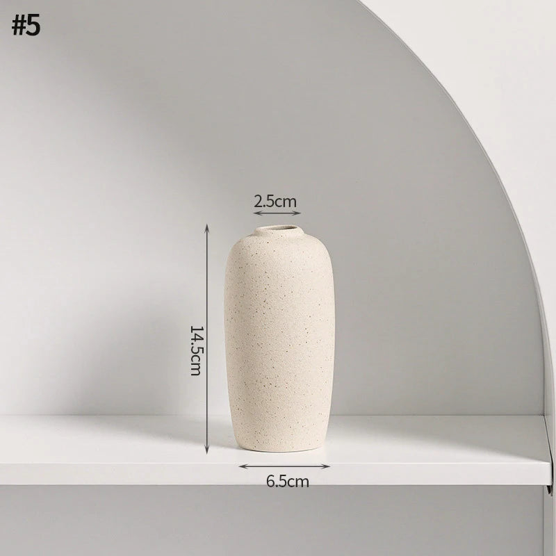 Minimalist Ceramic Vase – Frosted Nordic Style for Home Decor