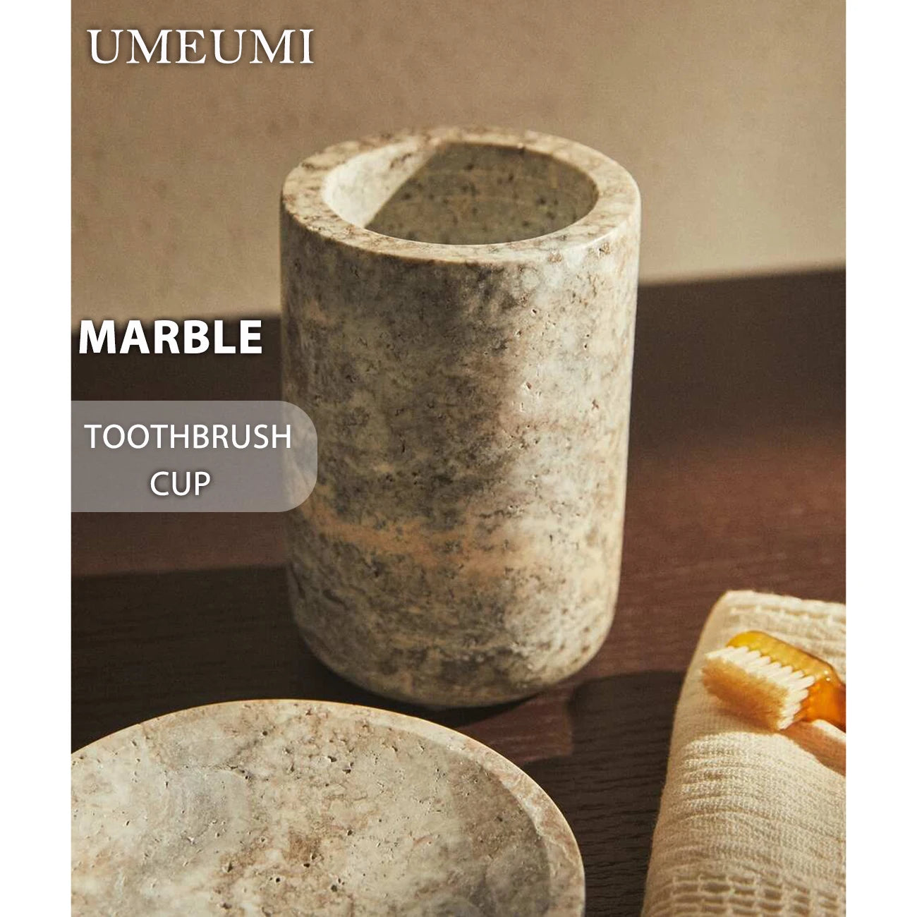 Grey Marble Bathroom Accessory Collection
