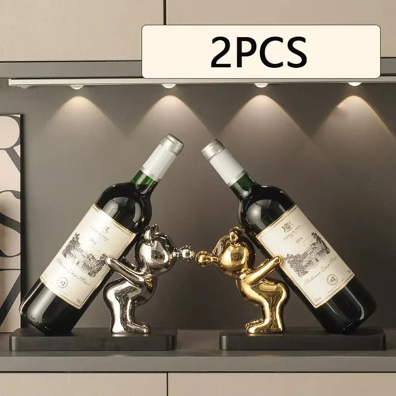 Creative Wine Rack – Ceramic Cartoon Design