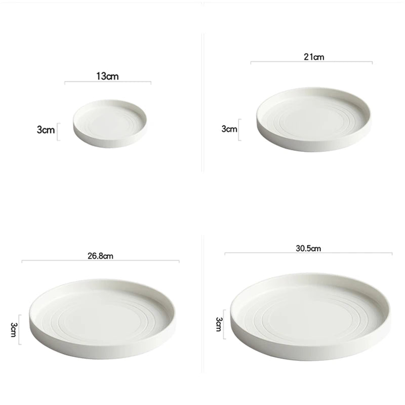 Ceramic Round Plate – Minimalist Design