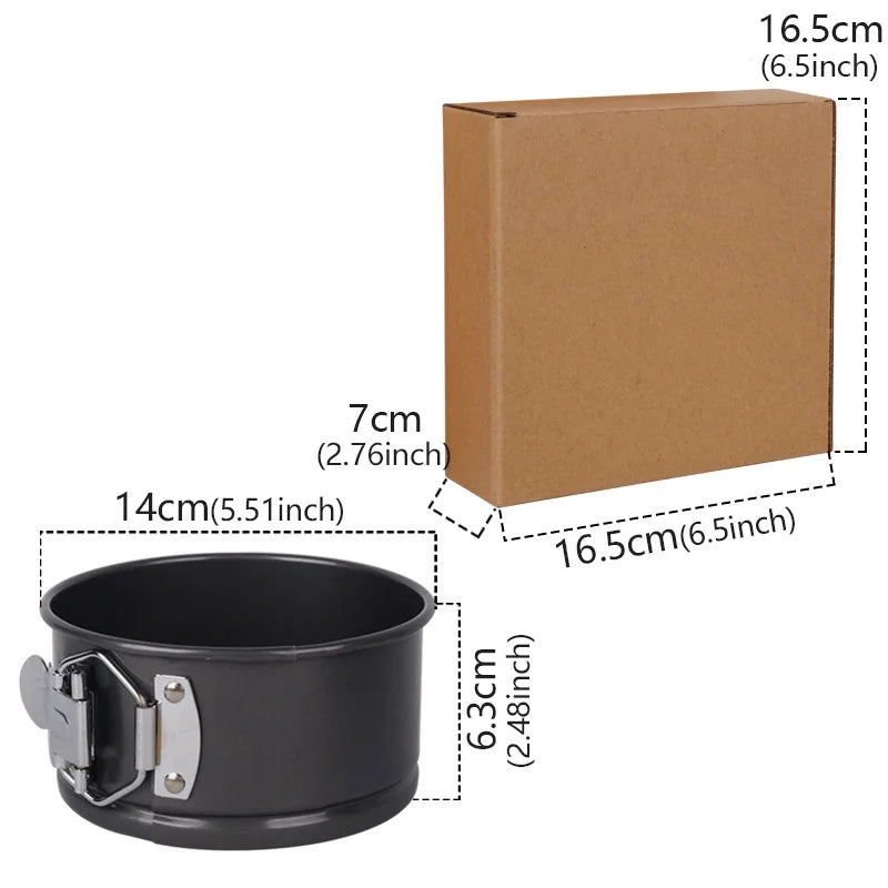 Carbon Steel Round Cake Pan with Locking Bottom – Non-Stick Springform Mold