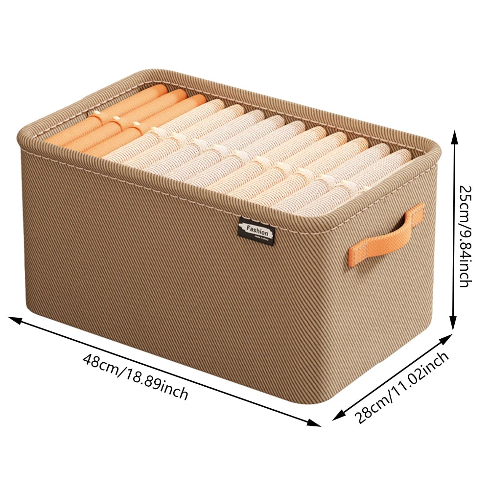 Foldable Clothes Storage Box with Steel Frame and Handles – Multiple Sizes