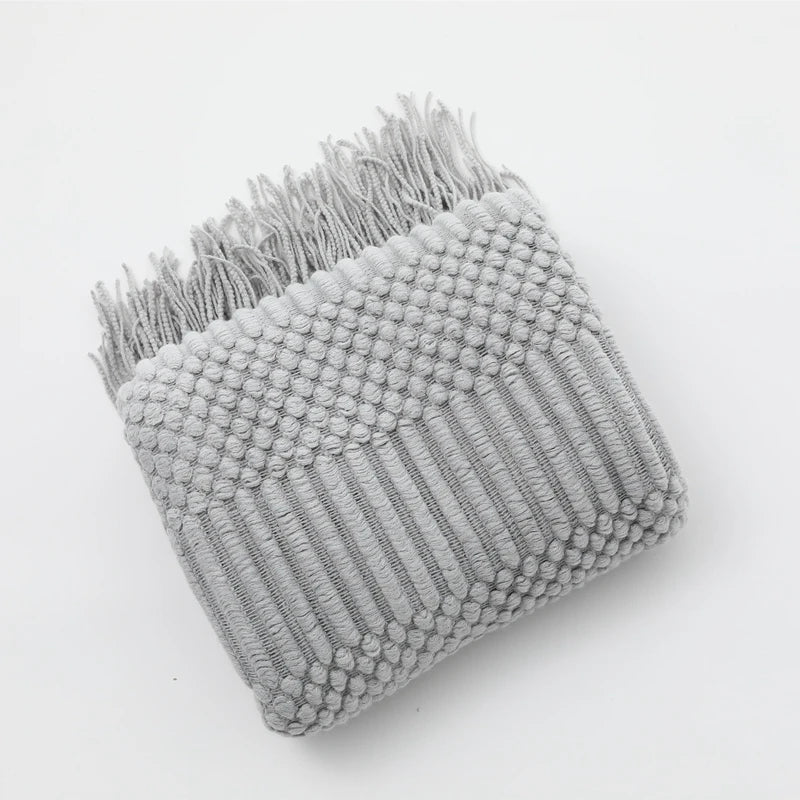 Cozy Knit Throw Blanket – Soft, Lightweight &amp; Travel-Friendly