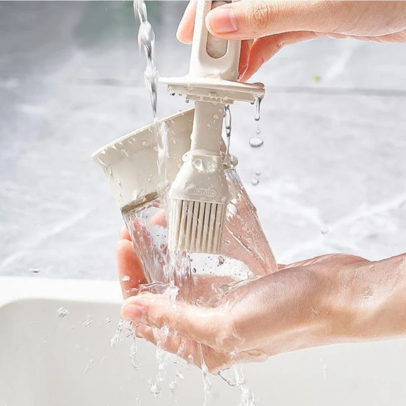 Oil Dispenser with Silicone Brush for Cooking & BBQ