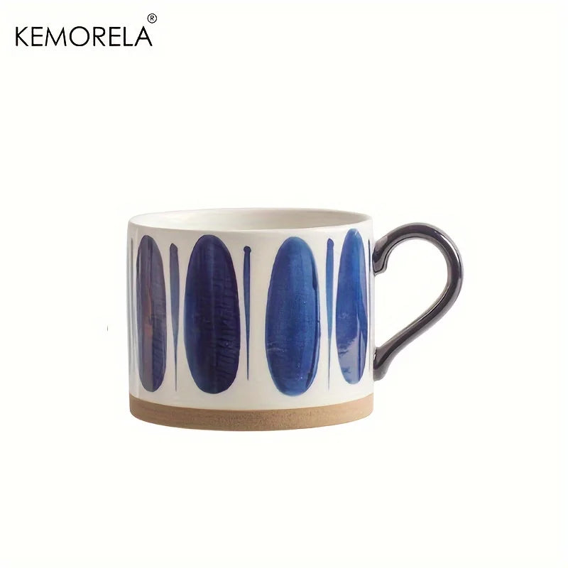 15.2 oz Nordic Ceramic Coffee Mug with Handle – Retro Style