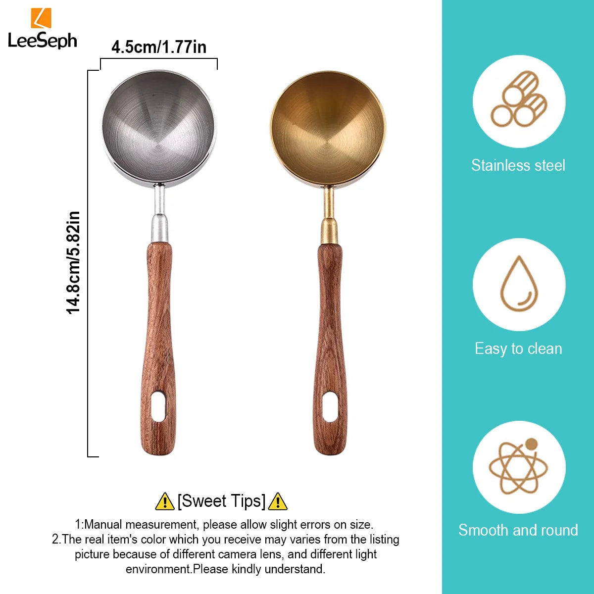 Stainless Steel Coffee Measuring Spoon with Rosewood Handle