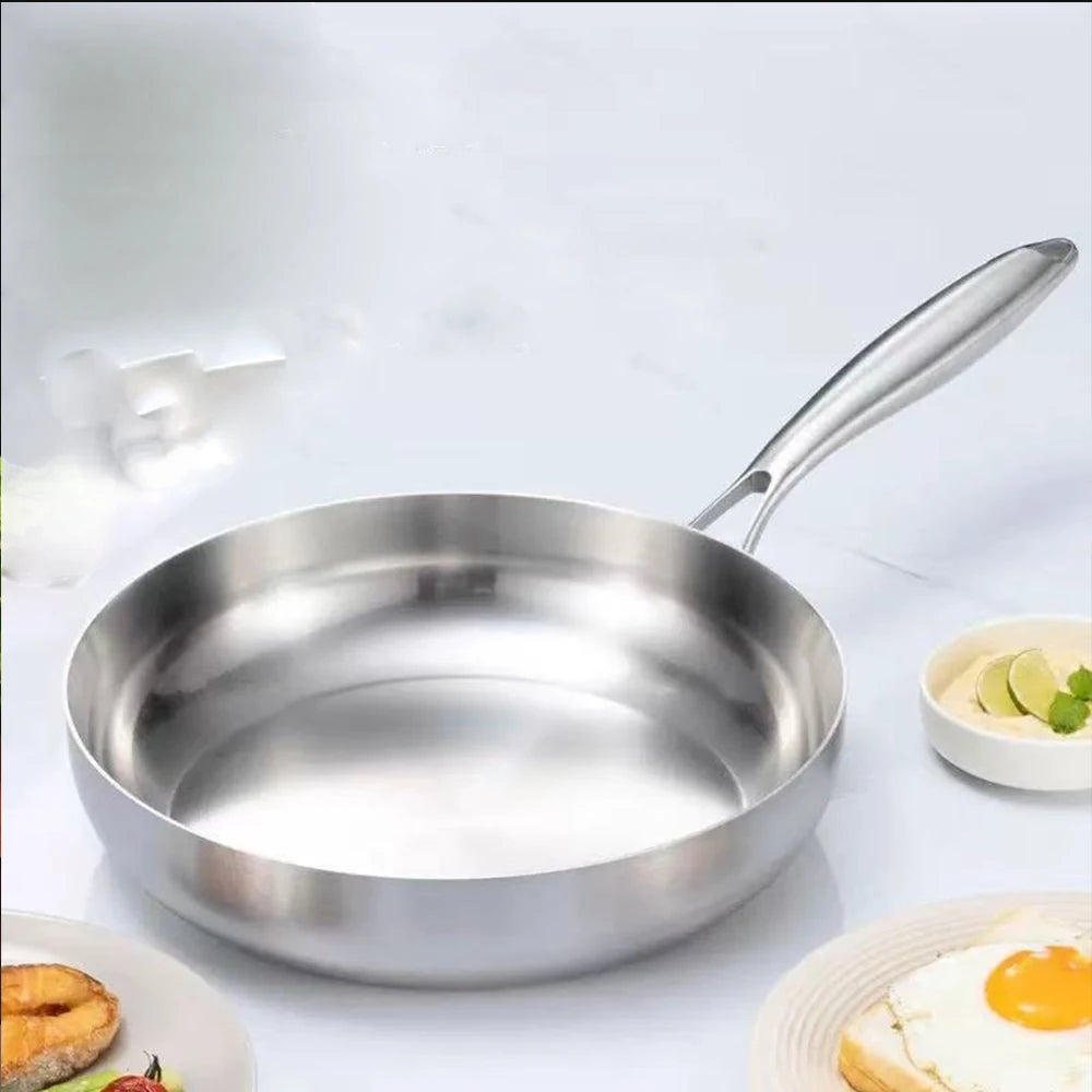 Stainless Steel Frying Pan – 7-Ply Nonstick Skillet for Gas & Induction, Professional Chef Pan (Multiple Sizes)