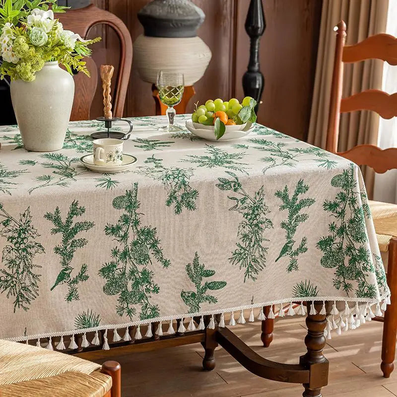 Thanksgiving-Inspired Pastoral Tablecloth – Oilproof &amp; Decorative