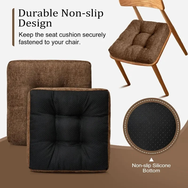 Memory Foam Dining Chair Cushions – Set of 4