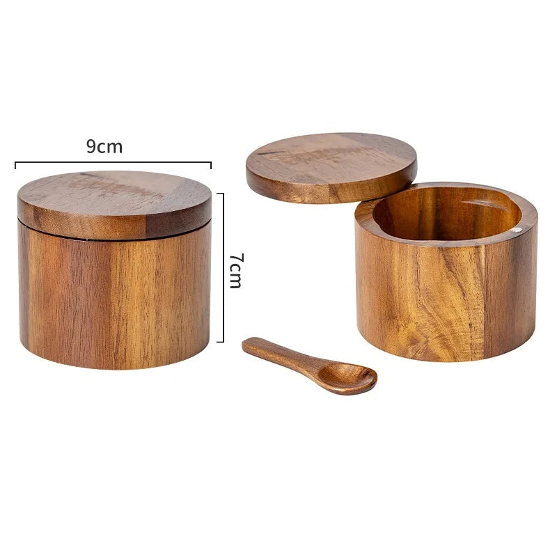 Ceramic Seasoning Storage Pot with Spoon