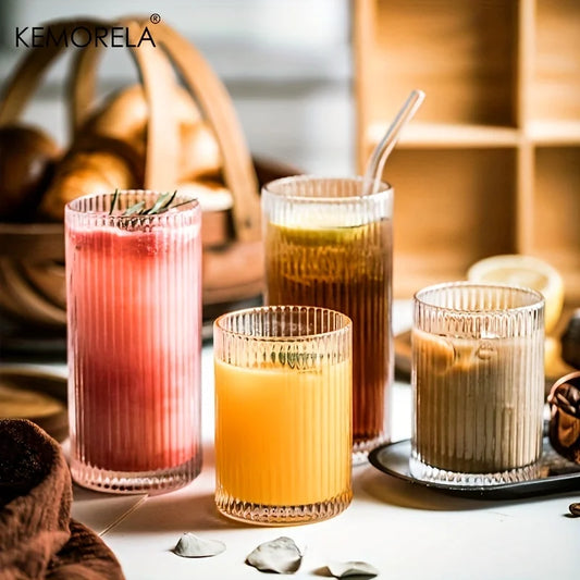 Round Clear Glass Cup – Minimalist Drinkware for Everyday Use