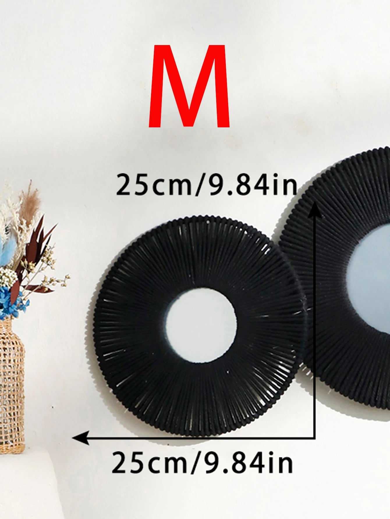 Boho Round Wall Mirror with Woven Hemp Rope – Rustic &amp; Natural Decor