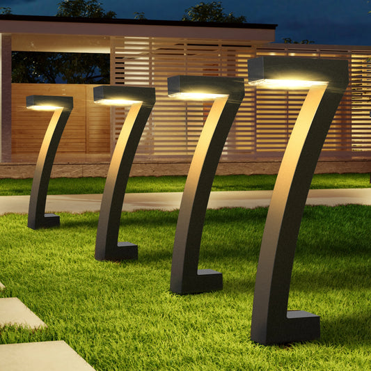 Modern Solar Pathway Lights - Outdoor LED Garden Lights with Auto Dusk to Dawn Feature