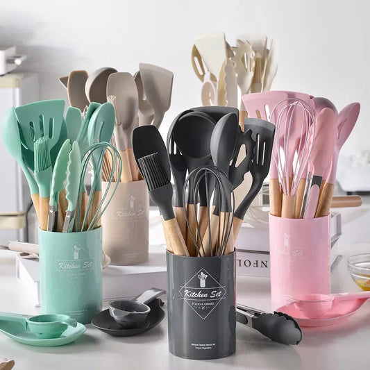 Silicone Cooking Tool Set – Eco-Friendly &amp; Heat-Resistant