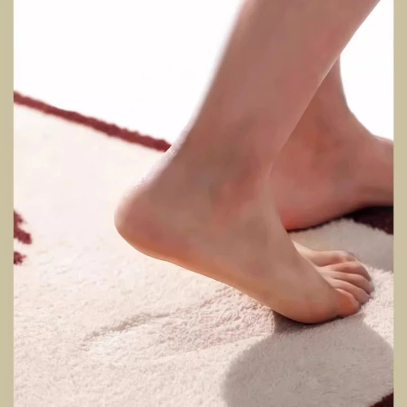 Thickened Coral Velvet Bathroom Mat – Non-Slip &amp; Absorbent