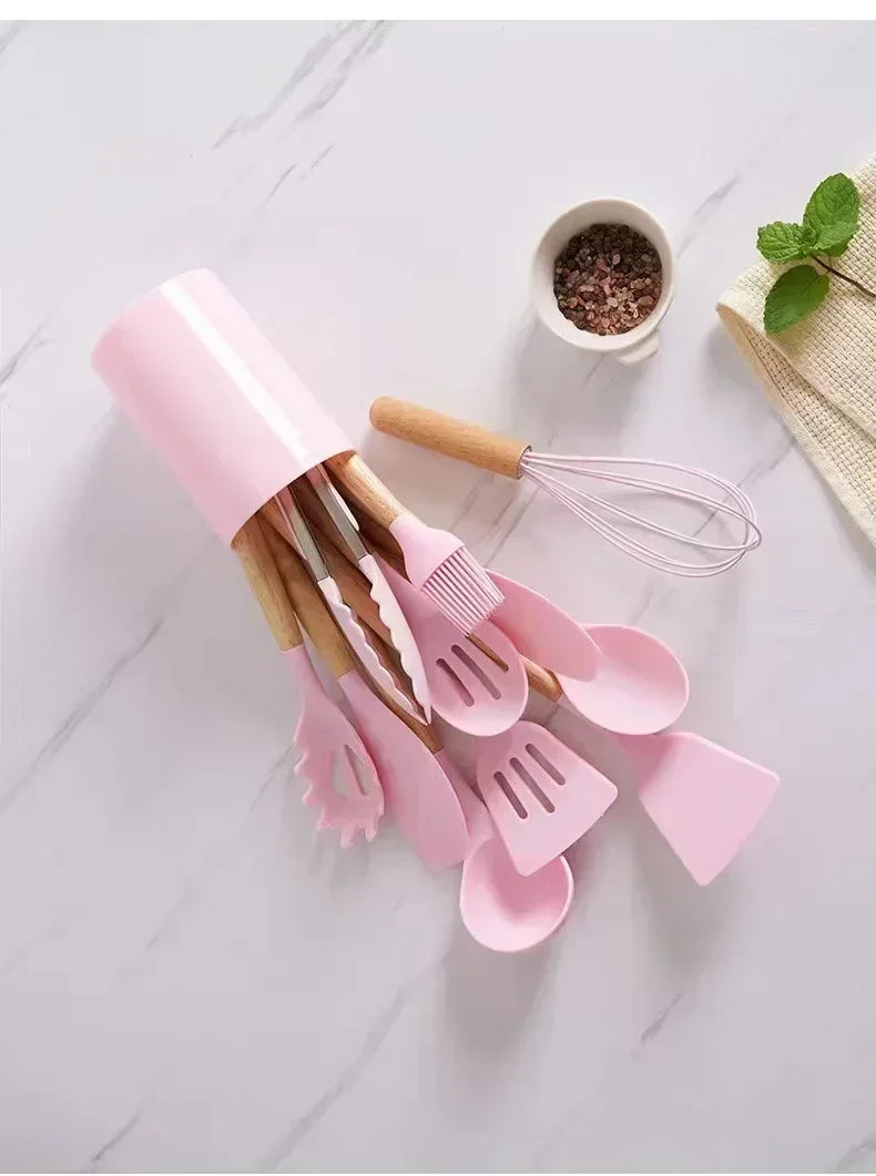 Silicone Cooking Tool Set – Eco-Friendly &amp; Heat-Resistant