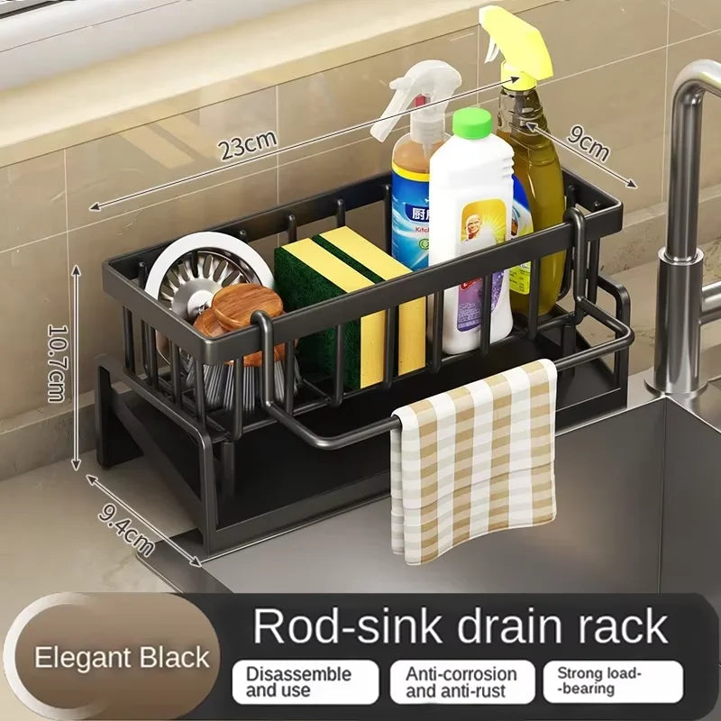 Compact Plastic Sponge Holder for Kitchen Sink – Drip-Dry Design