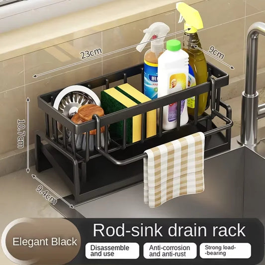 Compact Plastic Sponge Holder for Kitchen Sink – Drip-Dry Design