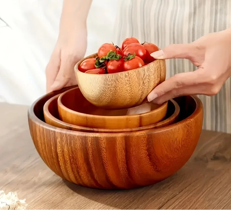 Acacia Wooden Bowl – Multi-Purpose &amp; Eco-Friendly
