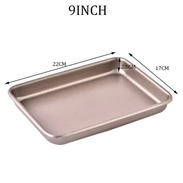 Nordic Gold Carbon Steel Baking Tray Set – 3 Piece Non-Stick Sheet Pan Set