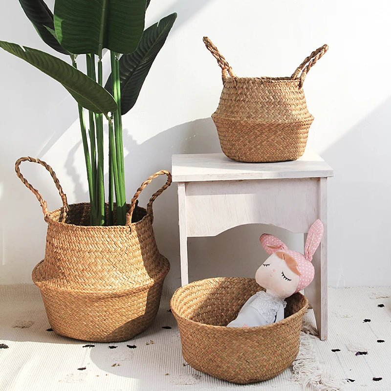 Handmade Wicker Wall Flower Basket