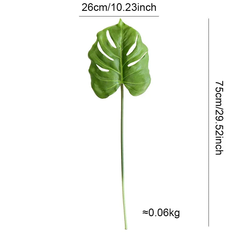 Artificial Tropical Green Leaf Branch – Realistic Faux Plant Décor