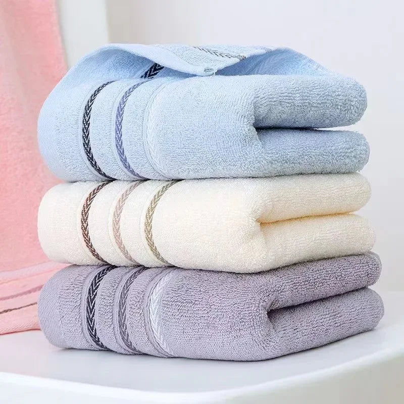 100% Cotton Striped Face Towel