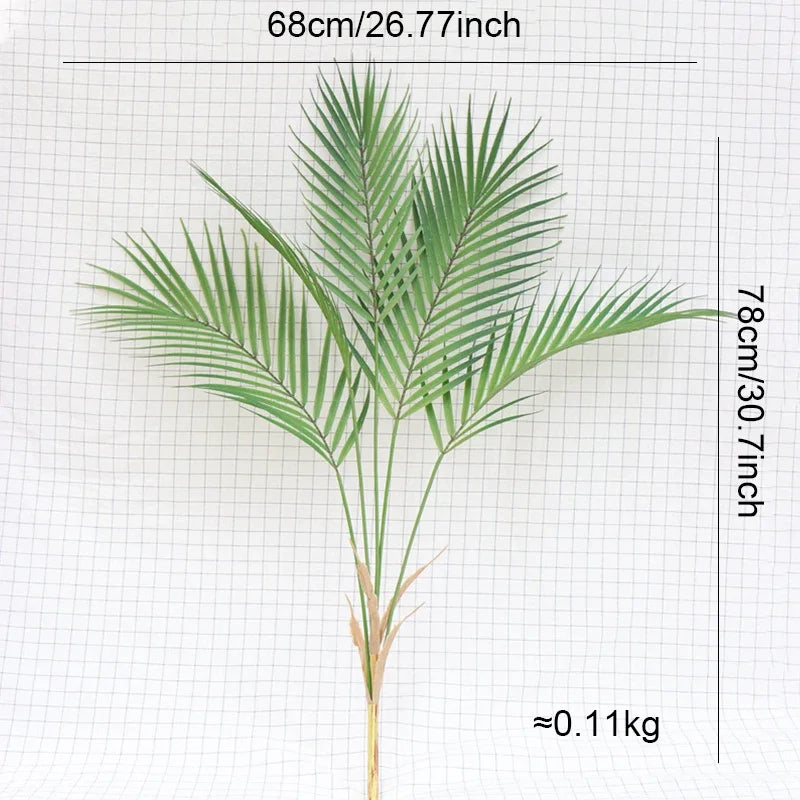 Artificial Tropical Green Leaf Branch – Realistic Faux Plant Décor