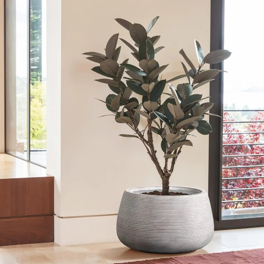 Large Indoor/Outdoor Planter with Drainage – Concrete Style Pot