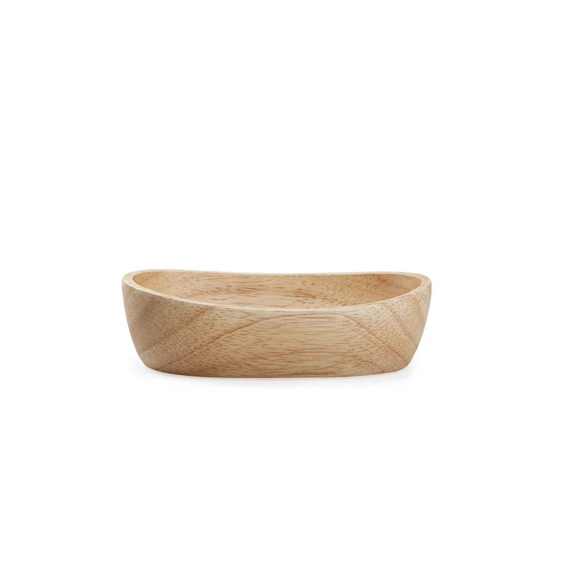 Solid Wood Boat-Shaped Bowl – Natural &amp; Minimalist Design
