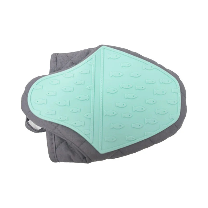 Silicone &amp; Cotton Heat-Resistant Oven Glove