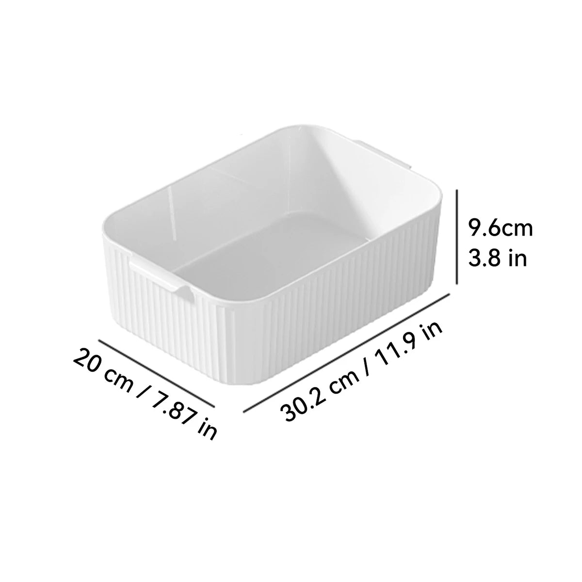 Plastic Storage Box with Handle – Rectangular Organizer Bin