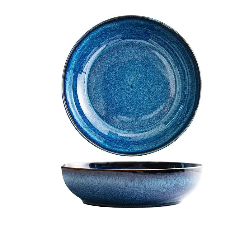 7.3-Inch Retro Porcelain Bowl – Handcrafted Glazed Design