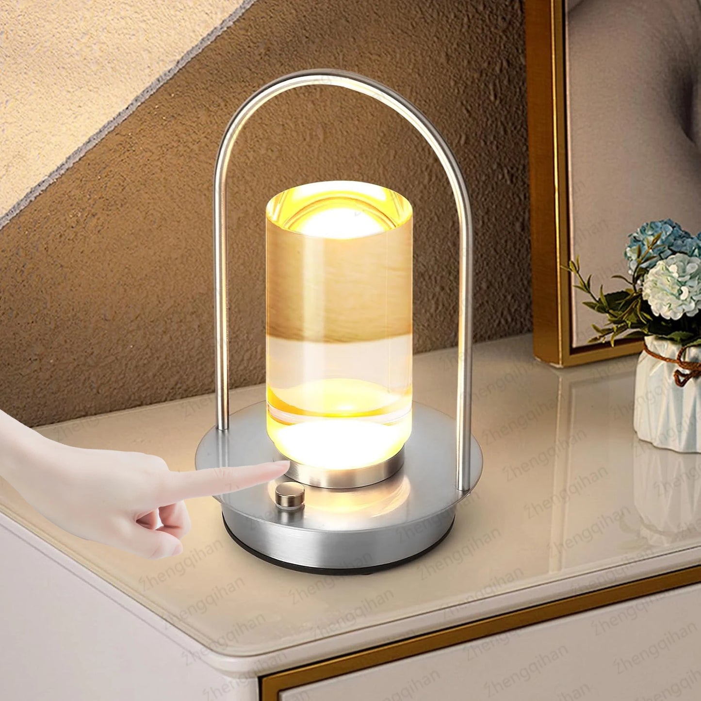 LED Touch Table Lamp – Rechargeable Wireless Night Light