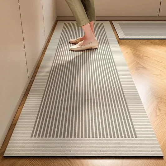 Modern Suede Printed Rug – Washable Floor Mat for Living Room, Kitchen, or Bathroom