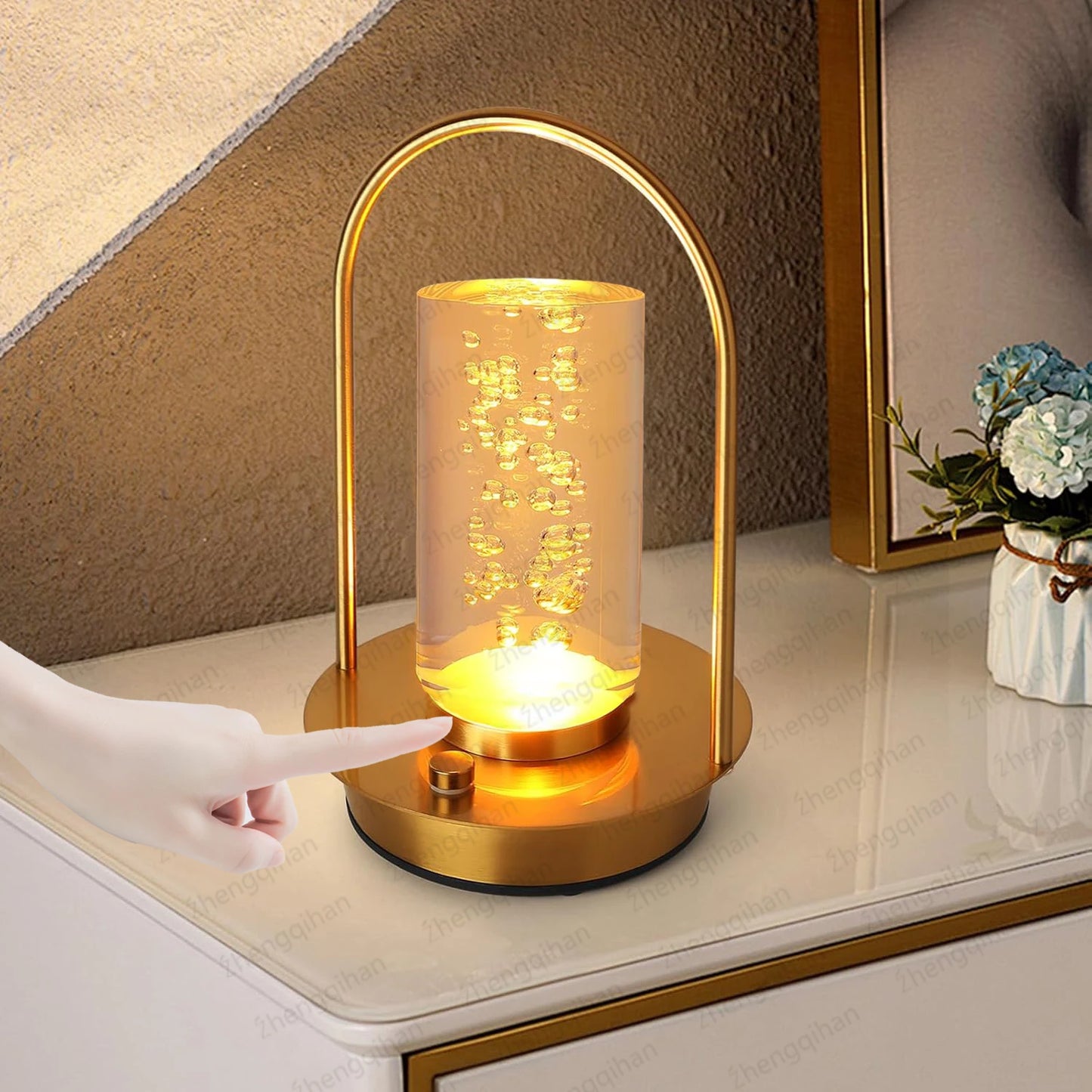 LED Touch Table Lamp – Rechargeable Wireless Night Light