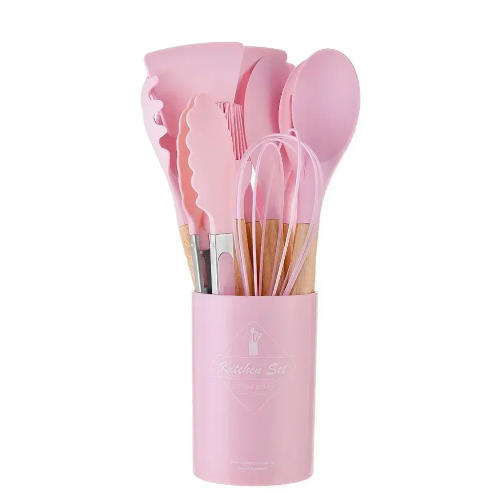 Silicone Cooking Tool Set – Eco-Friendly &amp; Heat-Resistant